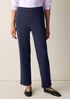Cotton Blend Ponte Straight Pant