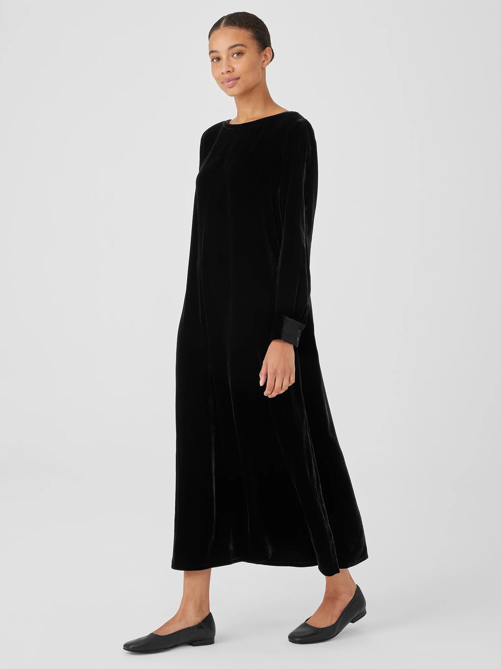 Velvet Bateau Neck Dress