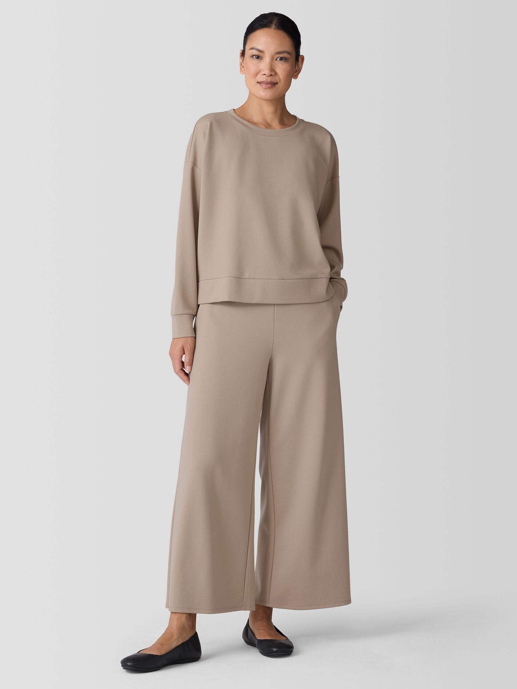 Lightweight Ponte Round Neck Top