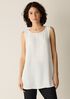 Silk Georgette Crepe Ballet Neck Long Tank