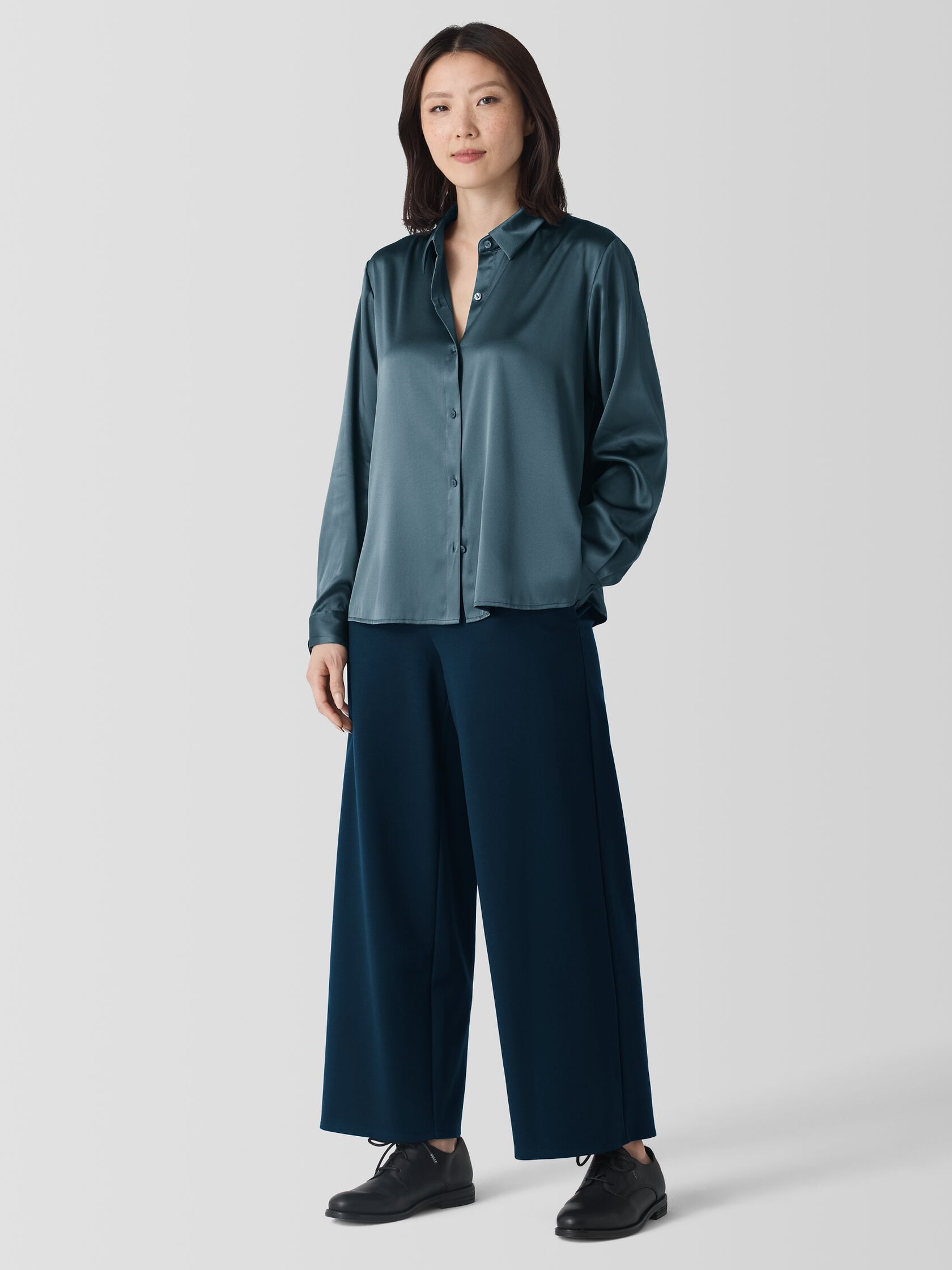 Washable Flex Ponte Wide-Leg Pant