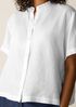 Organic Handkerchief Linen Band Collar Shirt