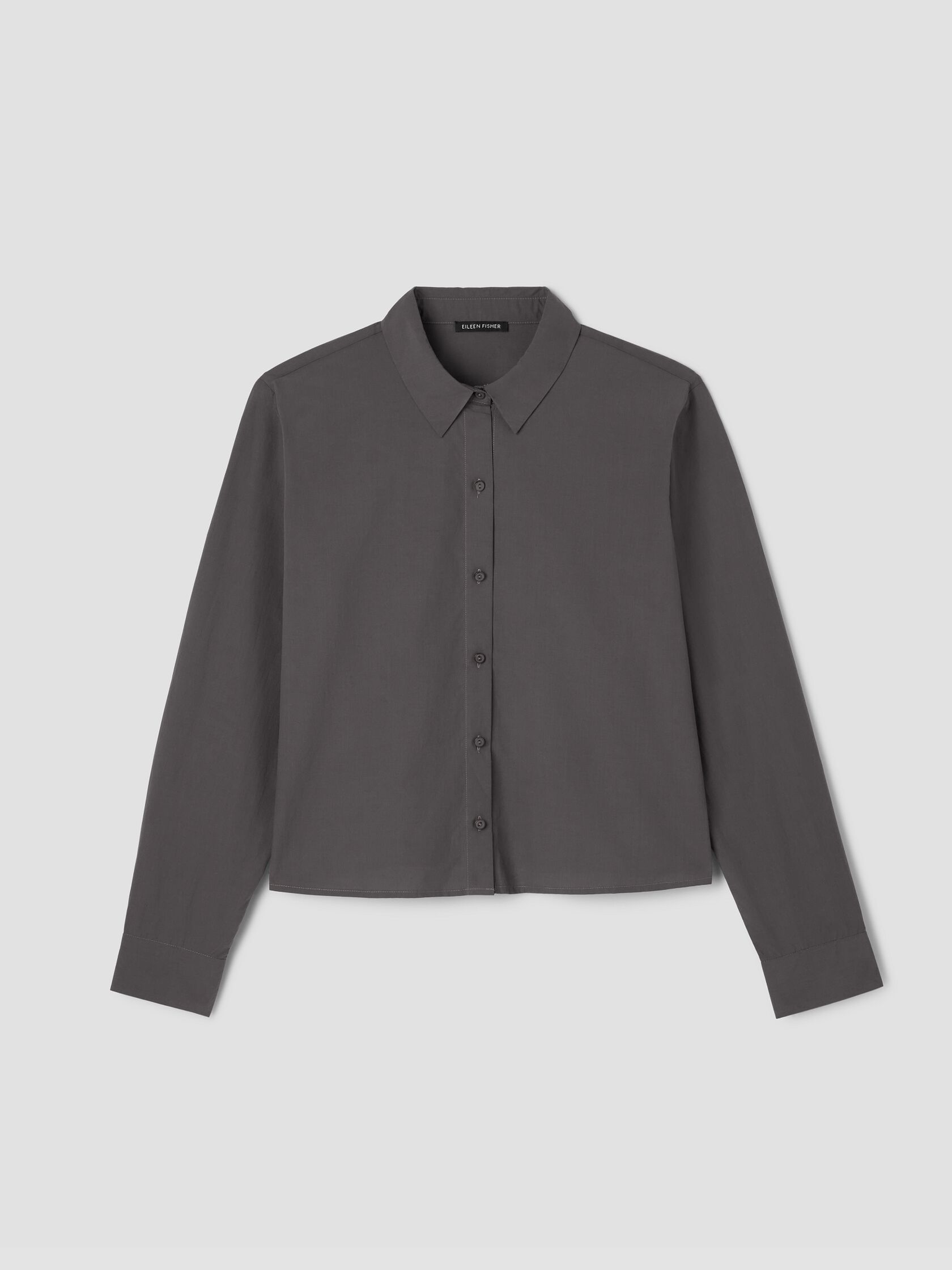 Washed Organic Cotton Poplin Classic Collar Short Shirt