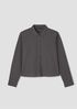 Washed Organic Cotton Poplin Classic Collar Short Shirt