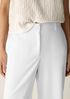 Cotton Blend Ponte Wide-Leg Trouser