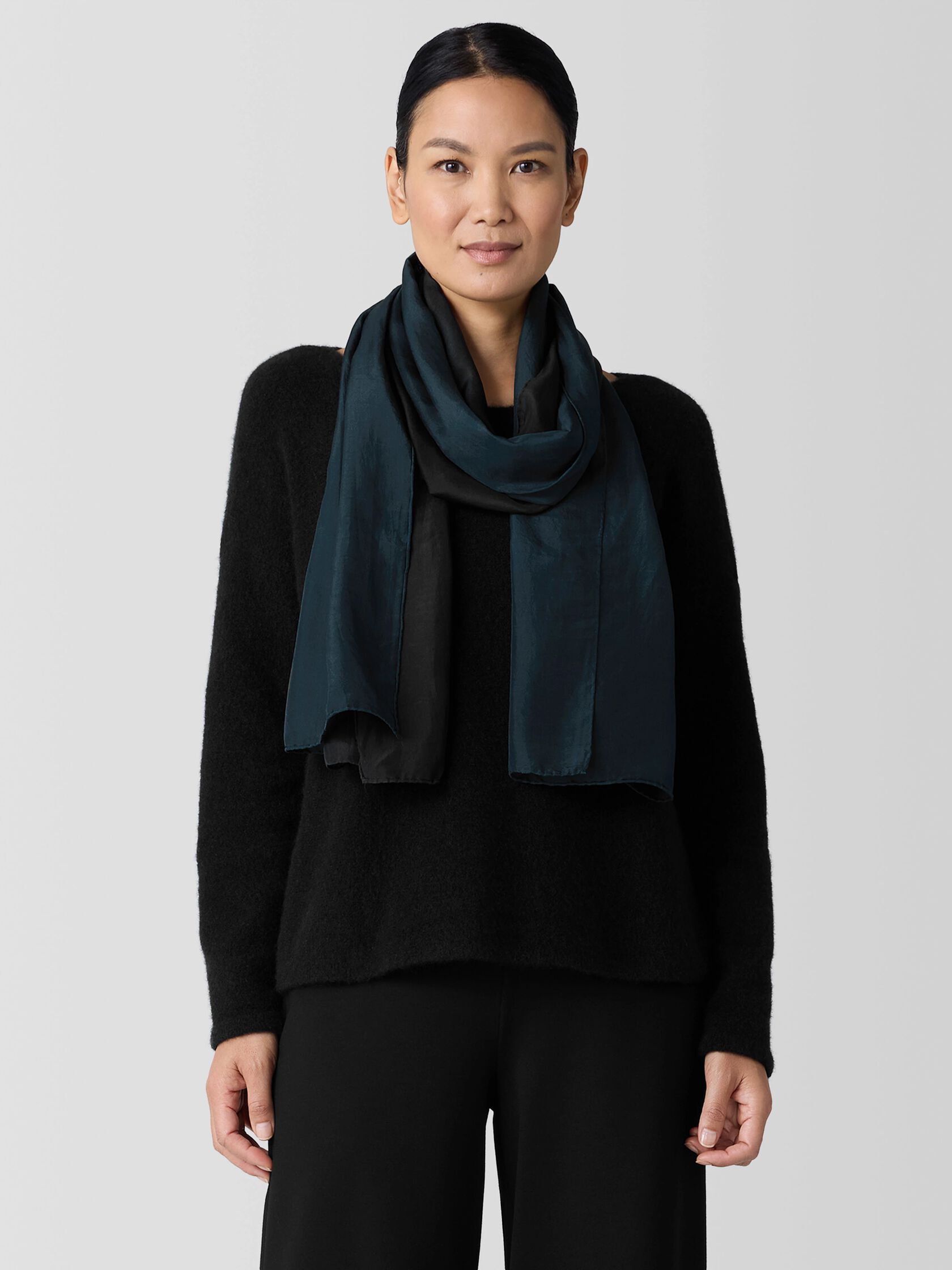 Hand-Dyed Abstract Silk Scarf