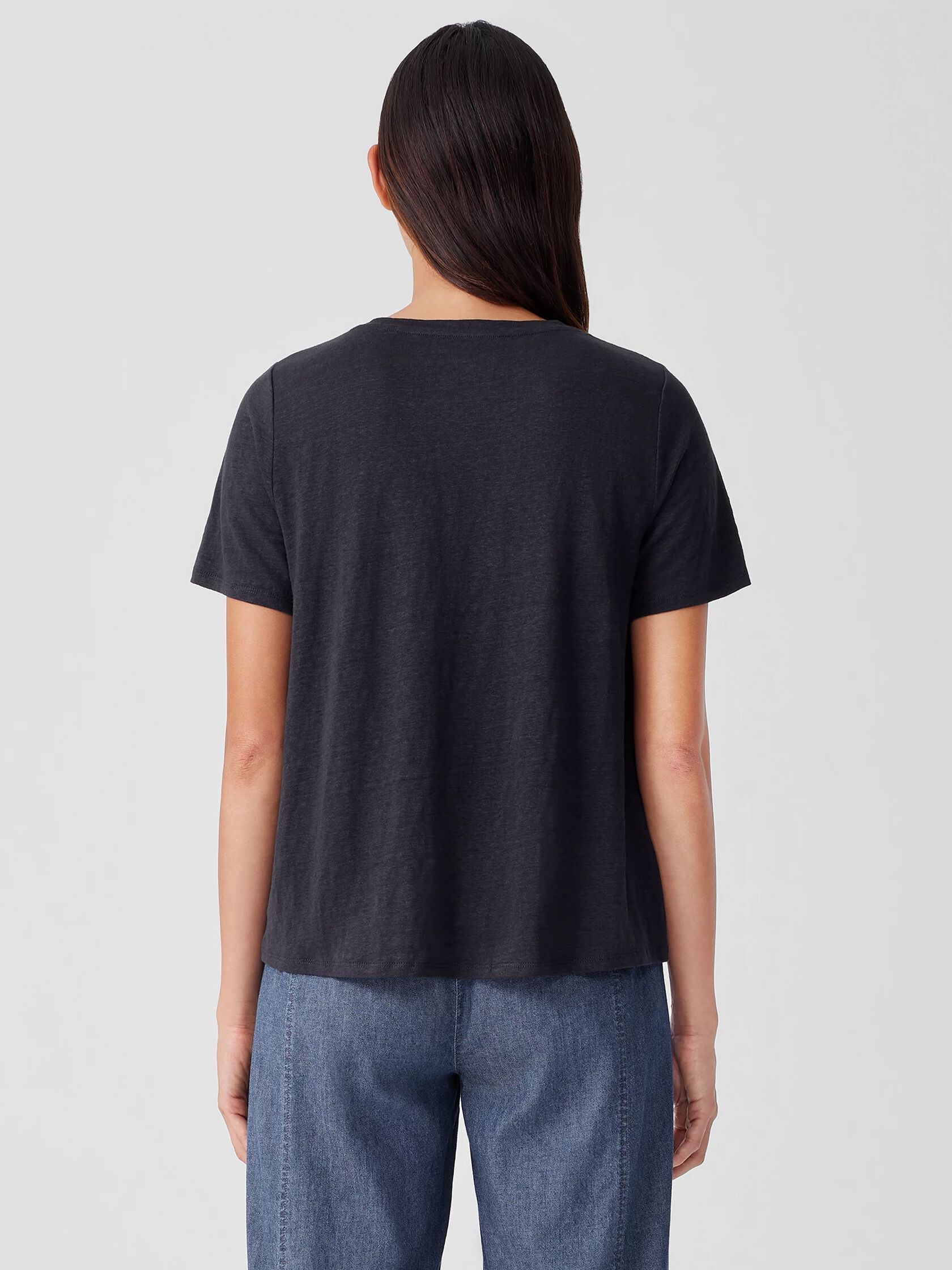 Organic Linen Jersey Crew Neck Tee