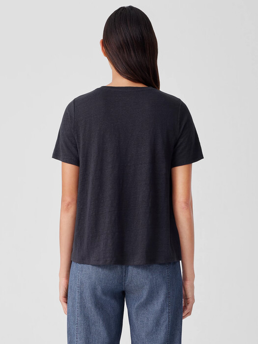 Organic Linen Jersey Crew Neck Tee