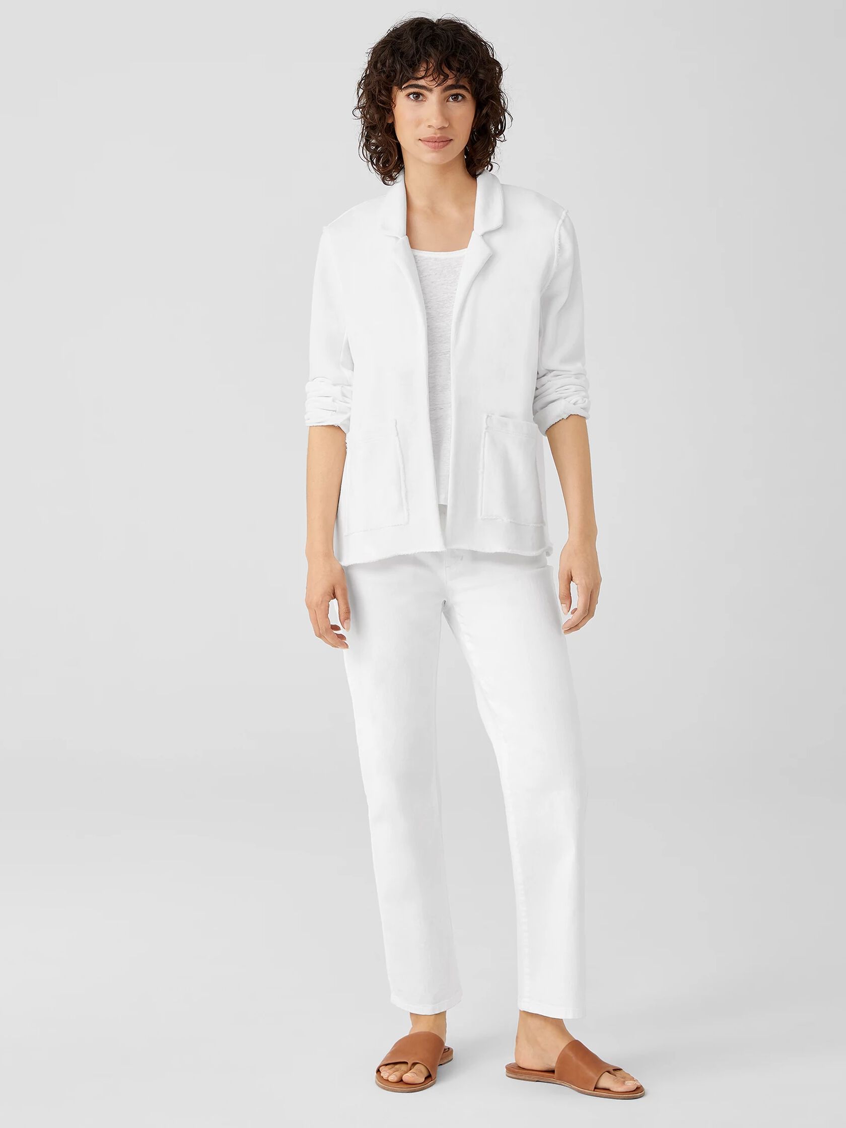 Lightweight Organic Cotton Terry Blazer