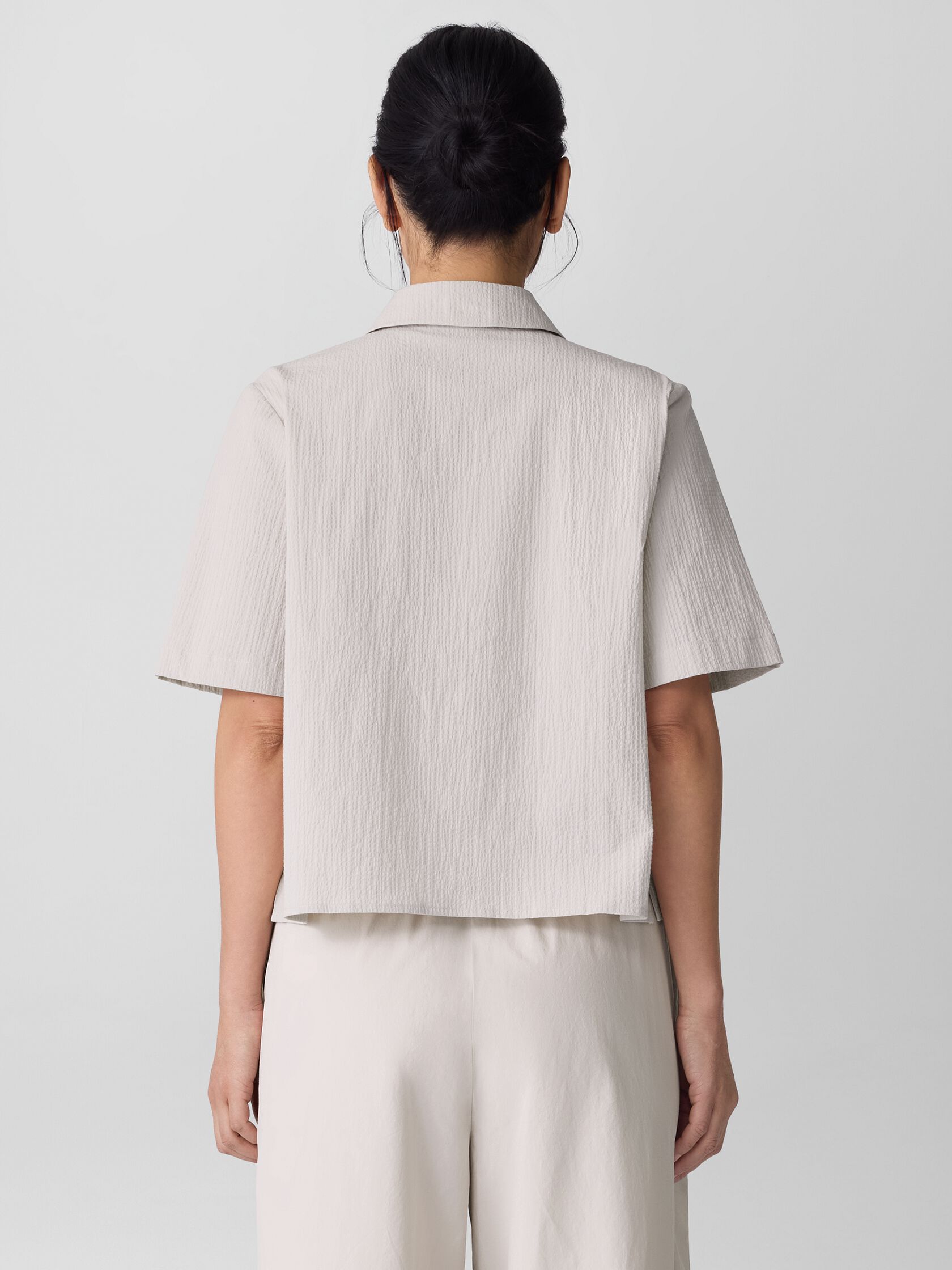 Organic Cotton Pucker Notch Collar Shirt