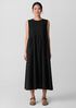 Washed Organic Cotton Poplin Round Neck Dress