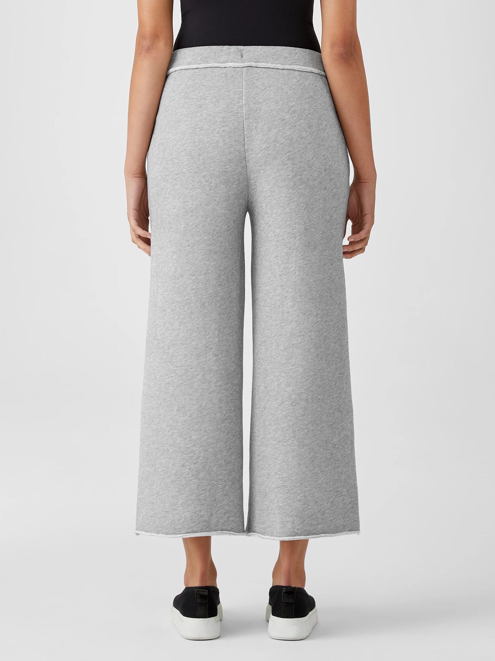 Organic Cotton French Terry Wide-Leg Pant