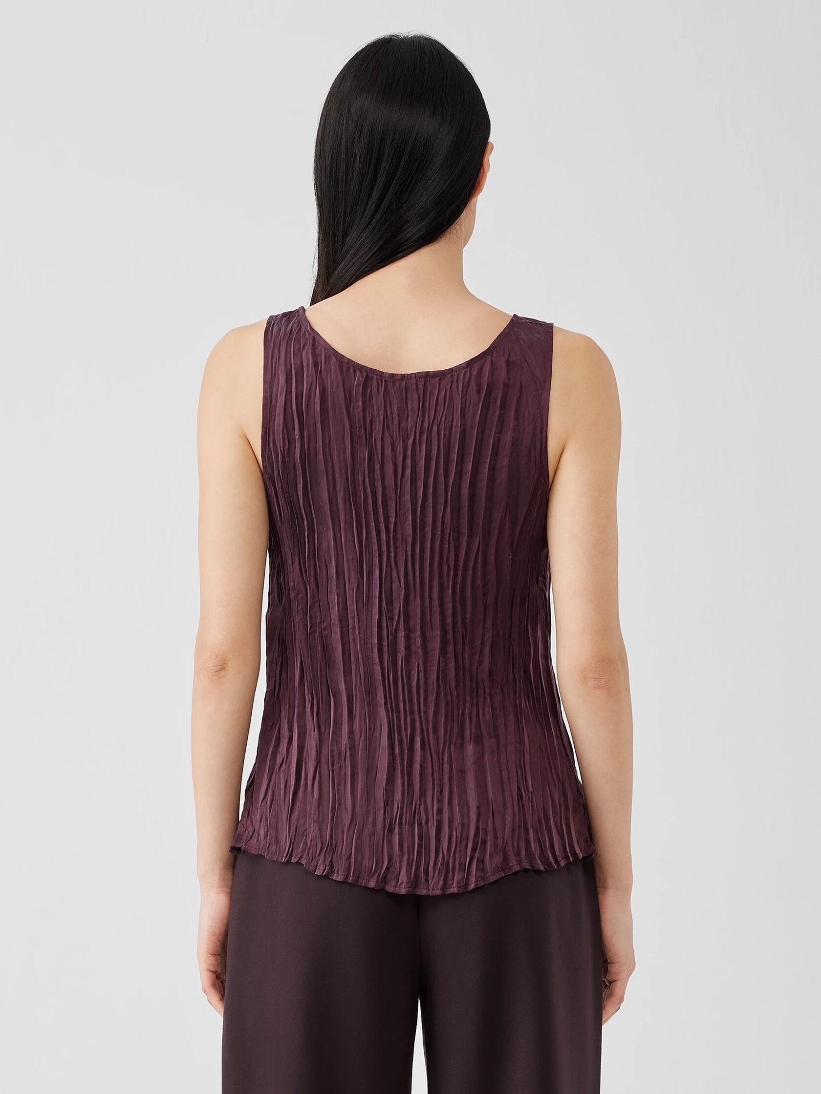Crushed Cupro Scoop Neck Tank