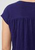 Organic Linen Jersey Shirred-Back Top