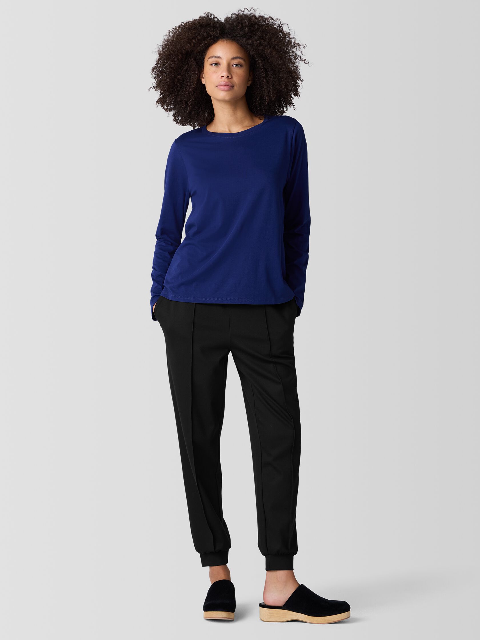 Organic Pima Cotton Jersey Long-Sleeve Tee