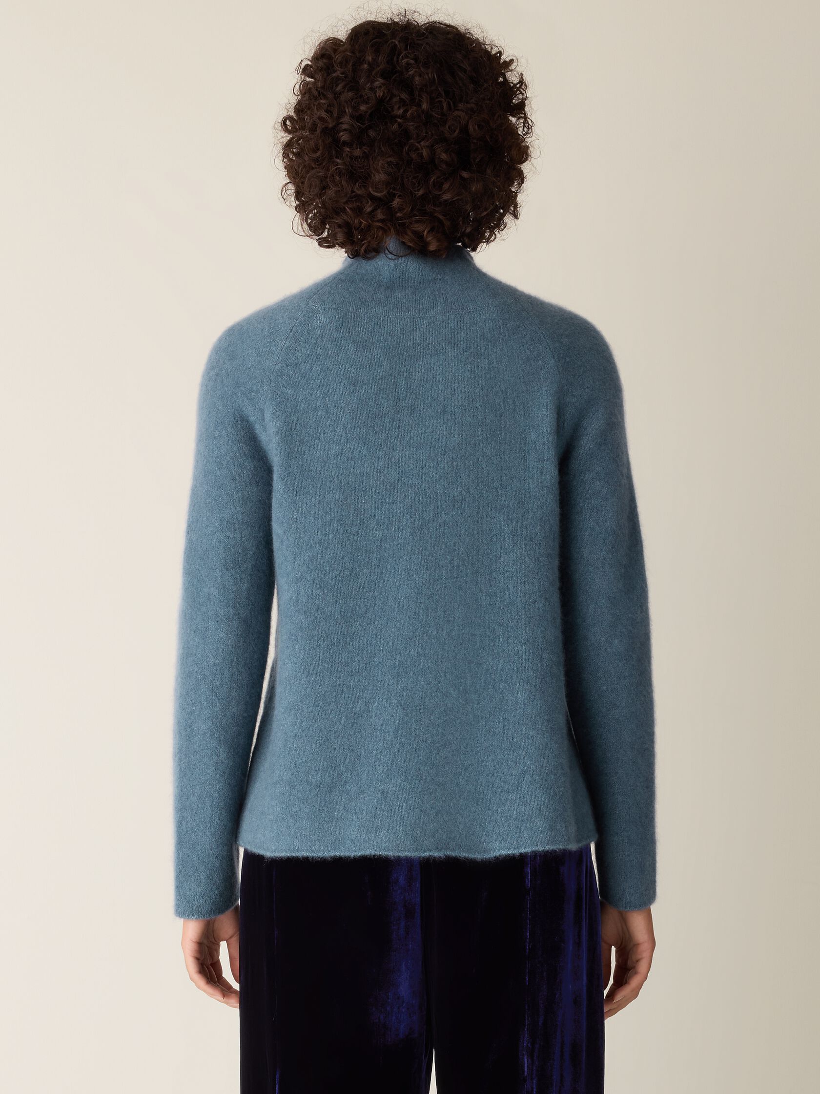 Cashmere Silk Boucle Bliss Turtleneck Top