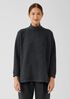 Boucle Wool Knit Turtleneck Top