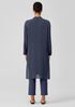 Accordion Silk Jacquard Mandarin Collar Long Shirt