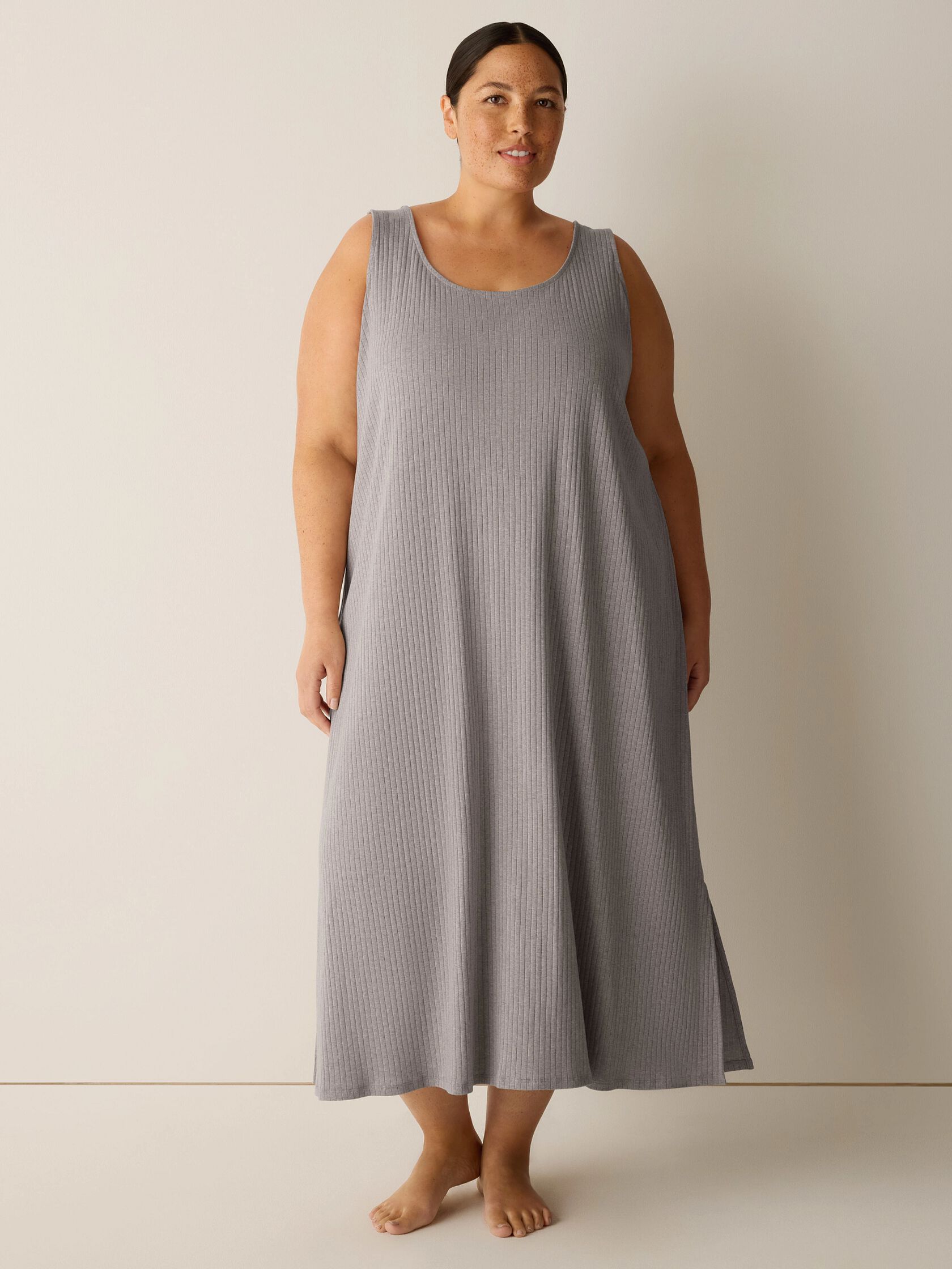 Organic Cotton Rib Tank Sleep Dress