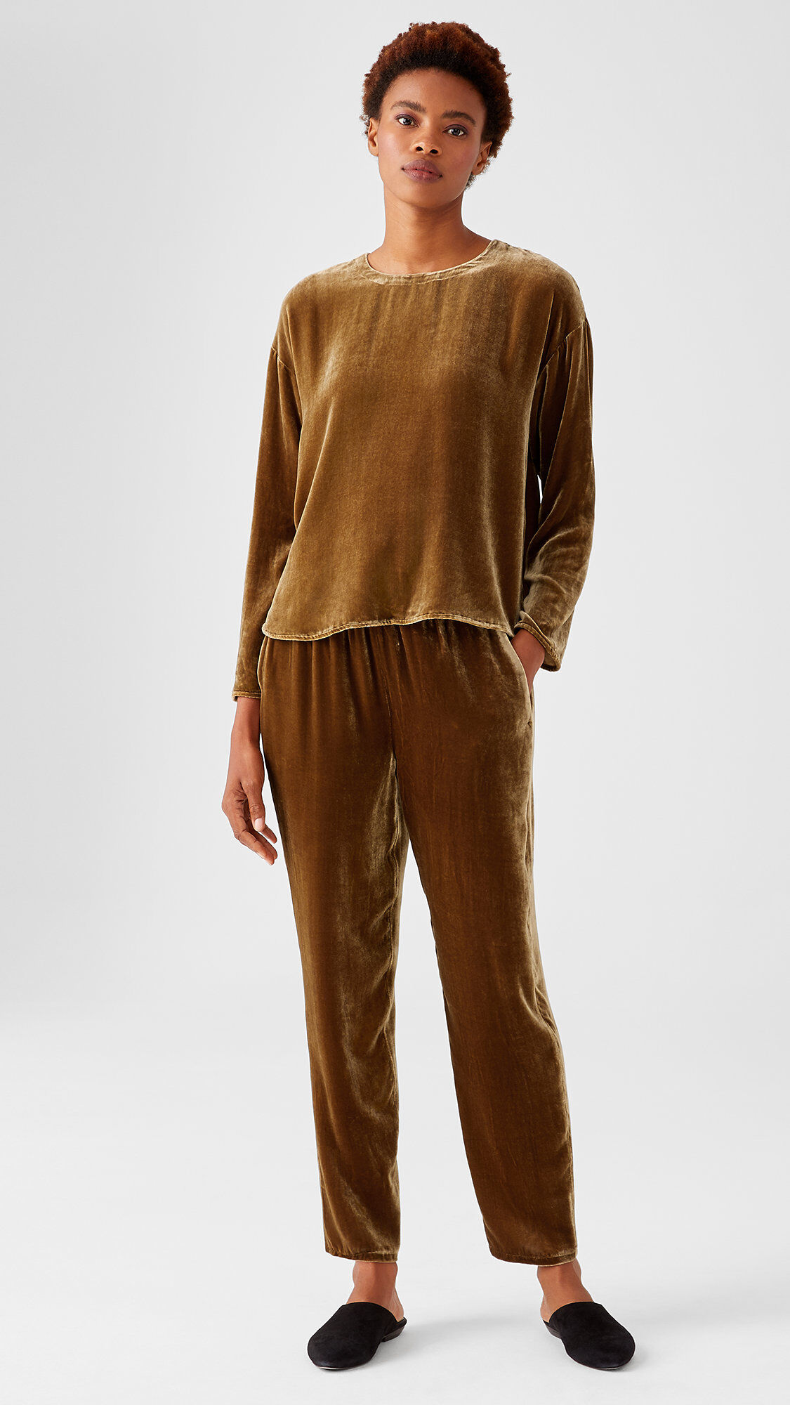 Velvet Tapered Ankle Pant EILEEN FISHER
