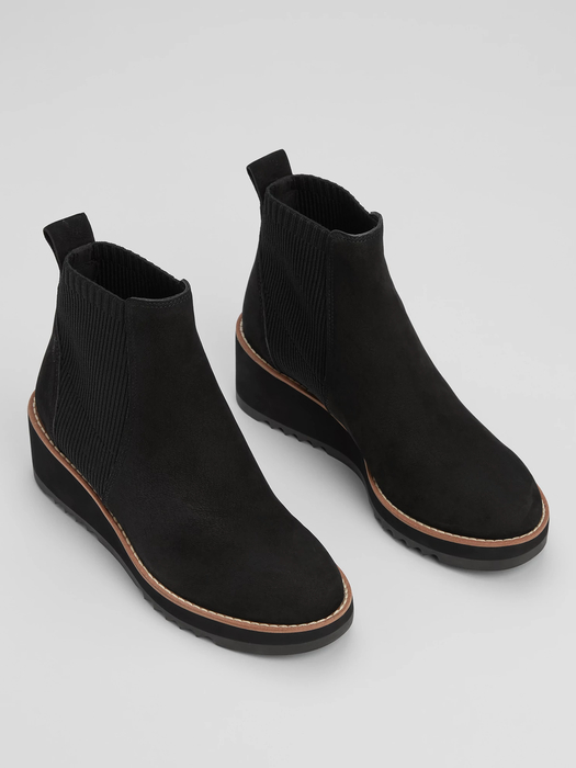 Lilou Nubuck and Recycled Stretch Knit Bootie