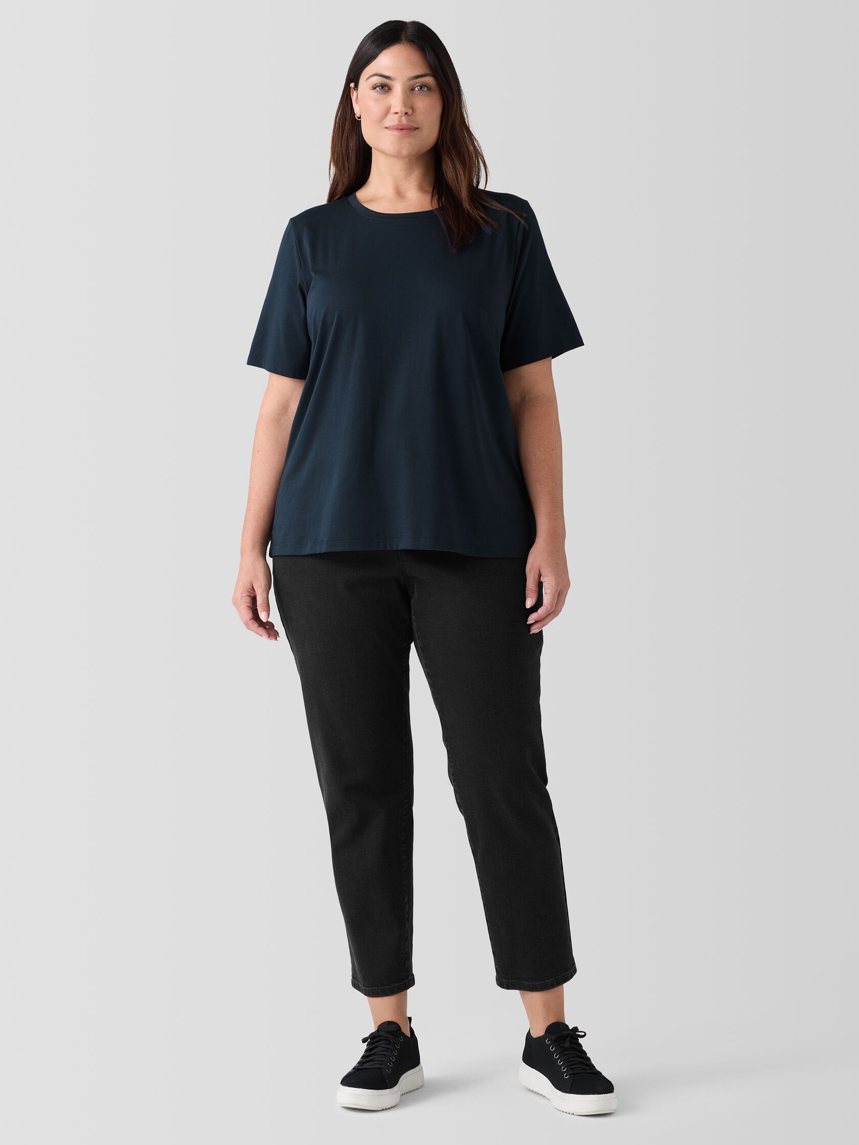 Organic Pima Cotton Jersey Round Neck Tee