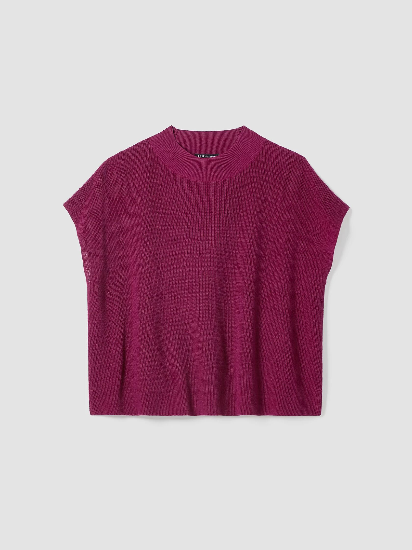 Organic Linen Cotton Mock Neck Top