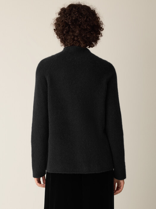 Cashmere Silk Boucle Bliss Turtleneck Top