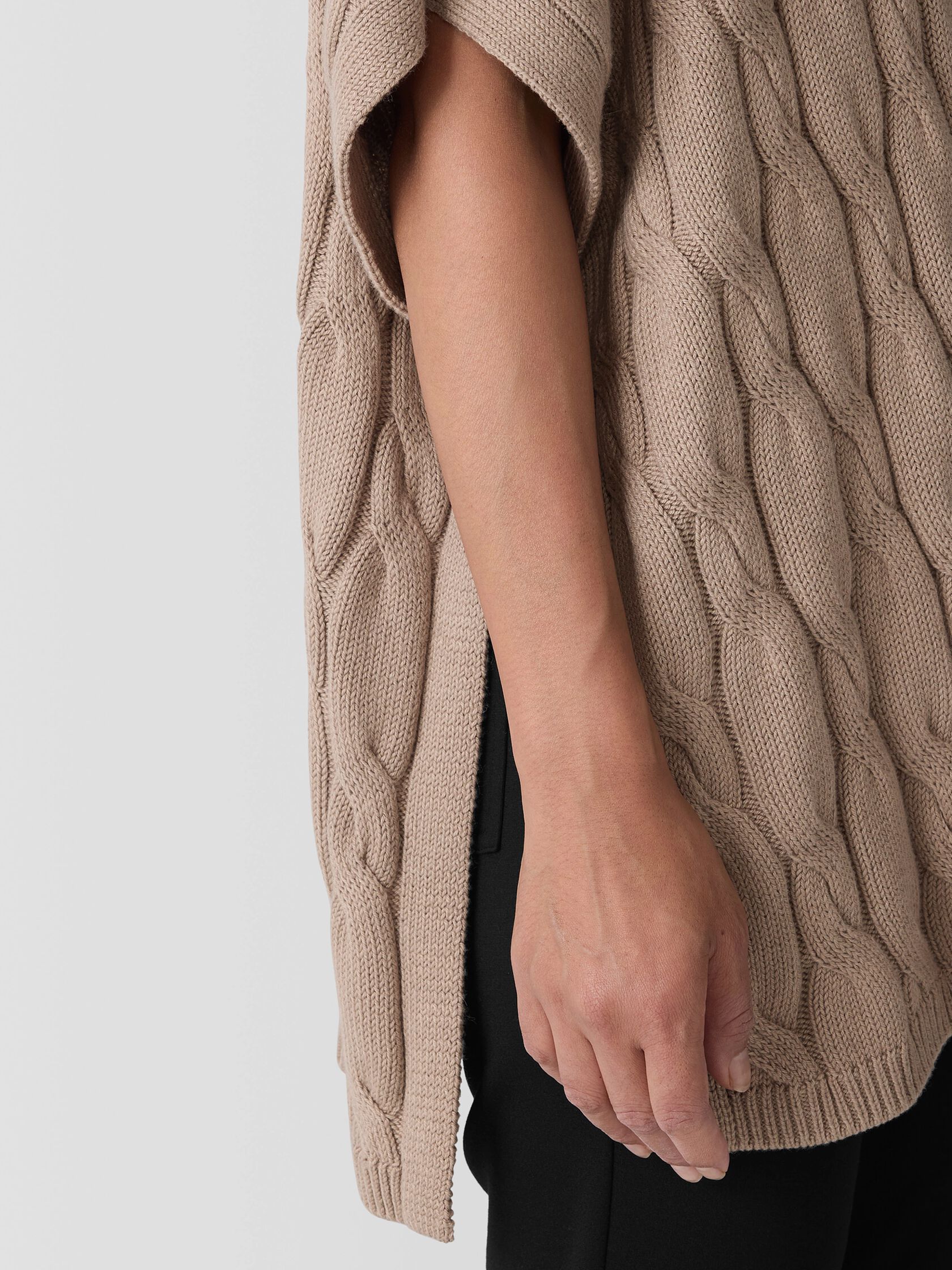 Peruvian Organic Cotton Alpaca Poncho