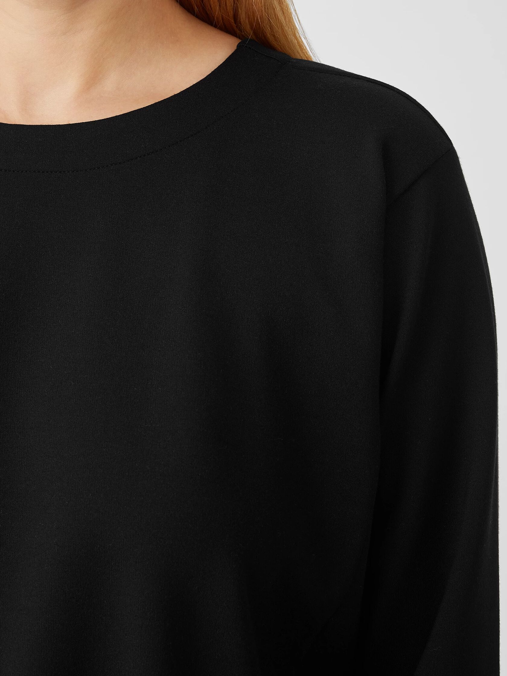 Washable Flex Ponte Crew Neck Top | EILEEN FISHER