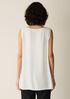 Silk Georgette Crepe Ballet Neck Long Tank