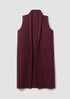 Lightweight Boiled Wool Shawl Collar Vest in Regenerative Wool