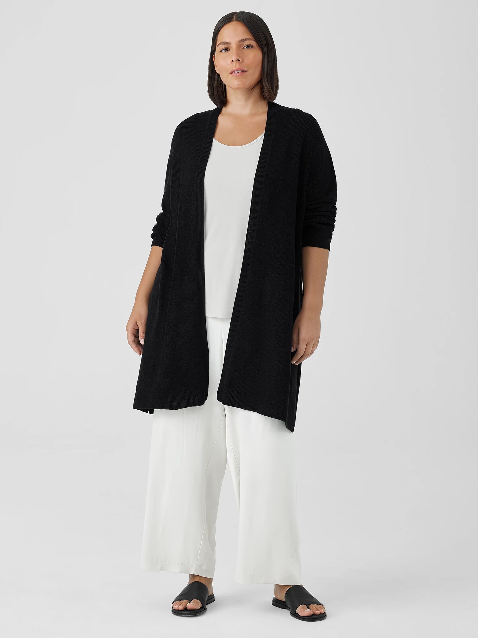 Peruvian Organic Cotton Crepe Cardigan