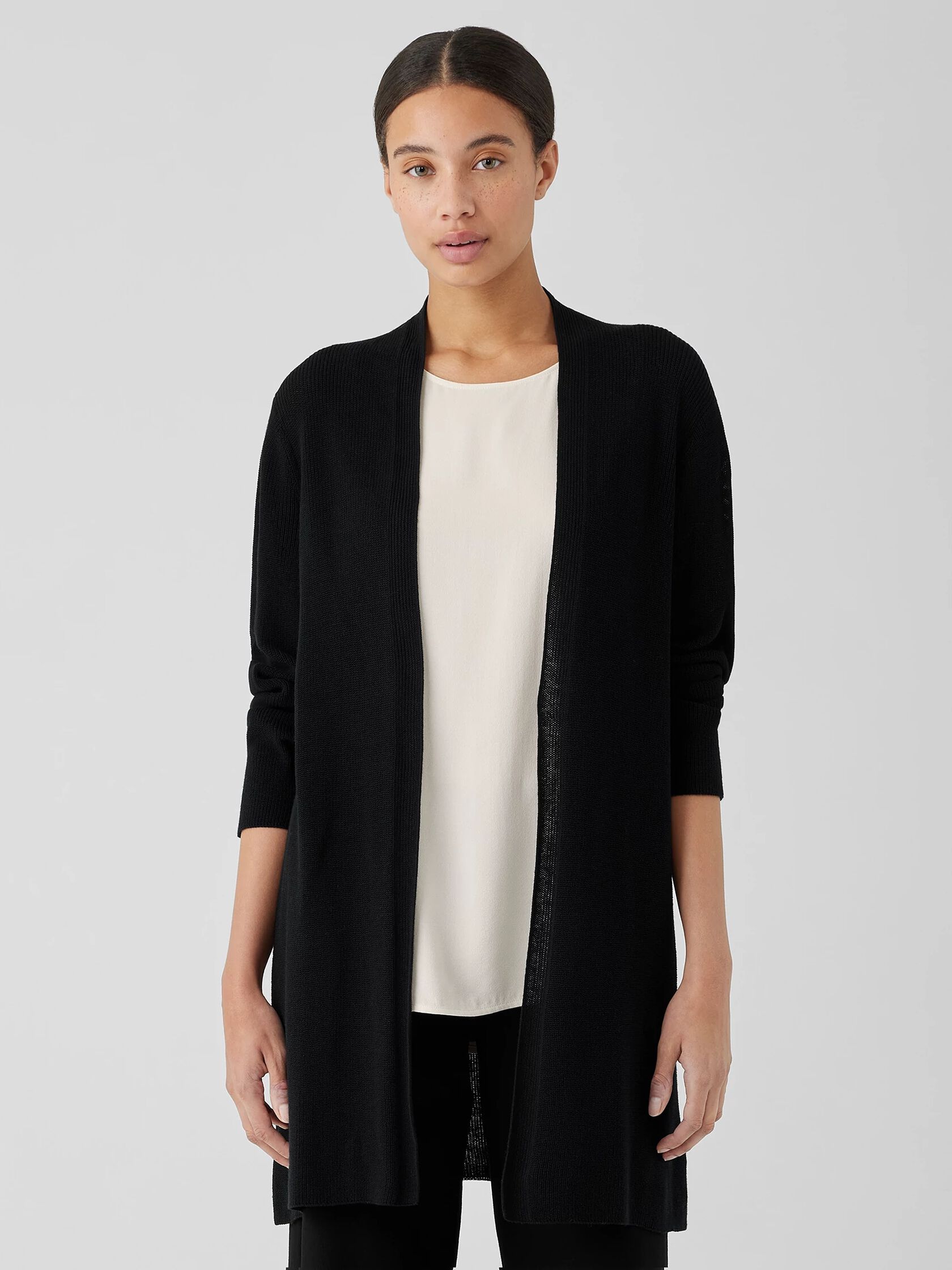 Peruvian Organic Cotton Crepe Cardigan