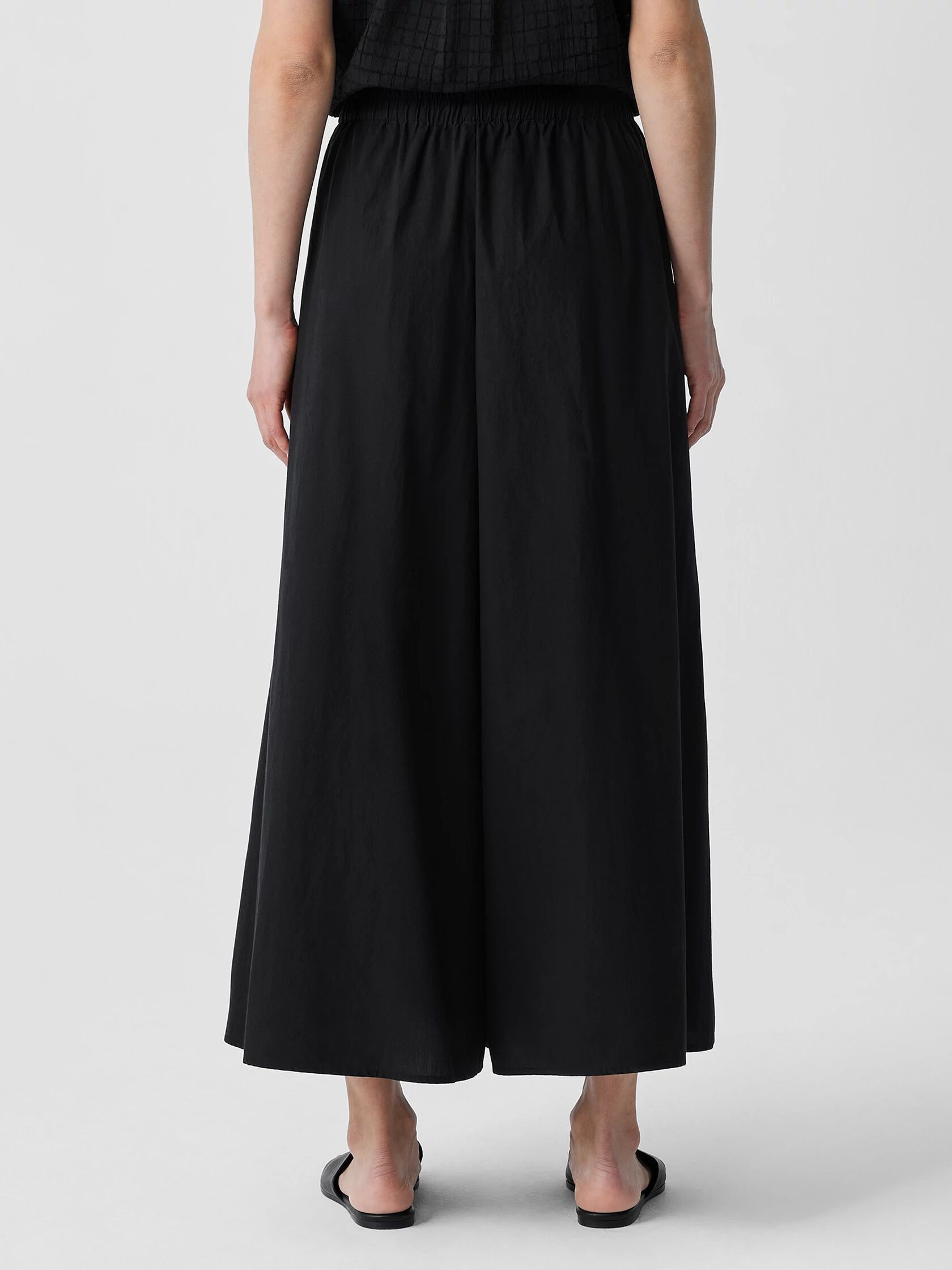 Washed Organic Cotton Poplin Skirt Pant