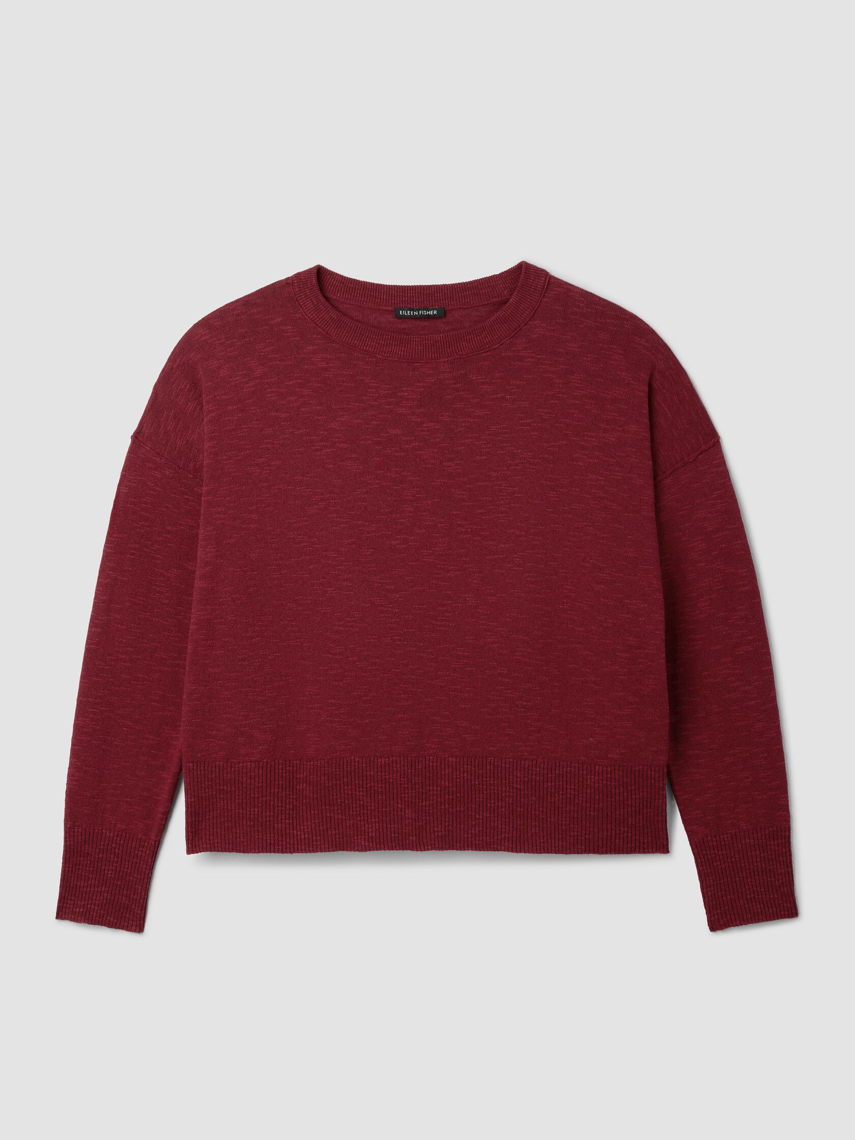 Organic Linen Cotton Slub Crew Neck Top