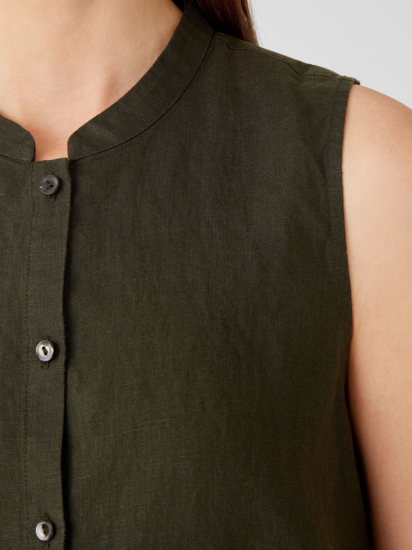 Organic Handkerchief Linen Sleeveless Shirt