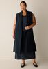 Lightweight Boiled Wool Shawl Collar Vest in Regenerative Wool