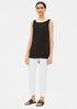 System Washable Stretch Crepe Slim Ankle Pant