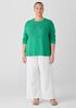 Organic Linen Cotton Slub Crew Neck Top