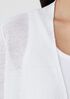 Organic Linen Cotton Airy Tuck Cropped Cardigan