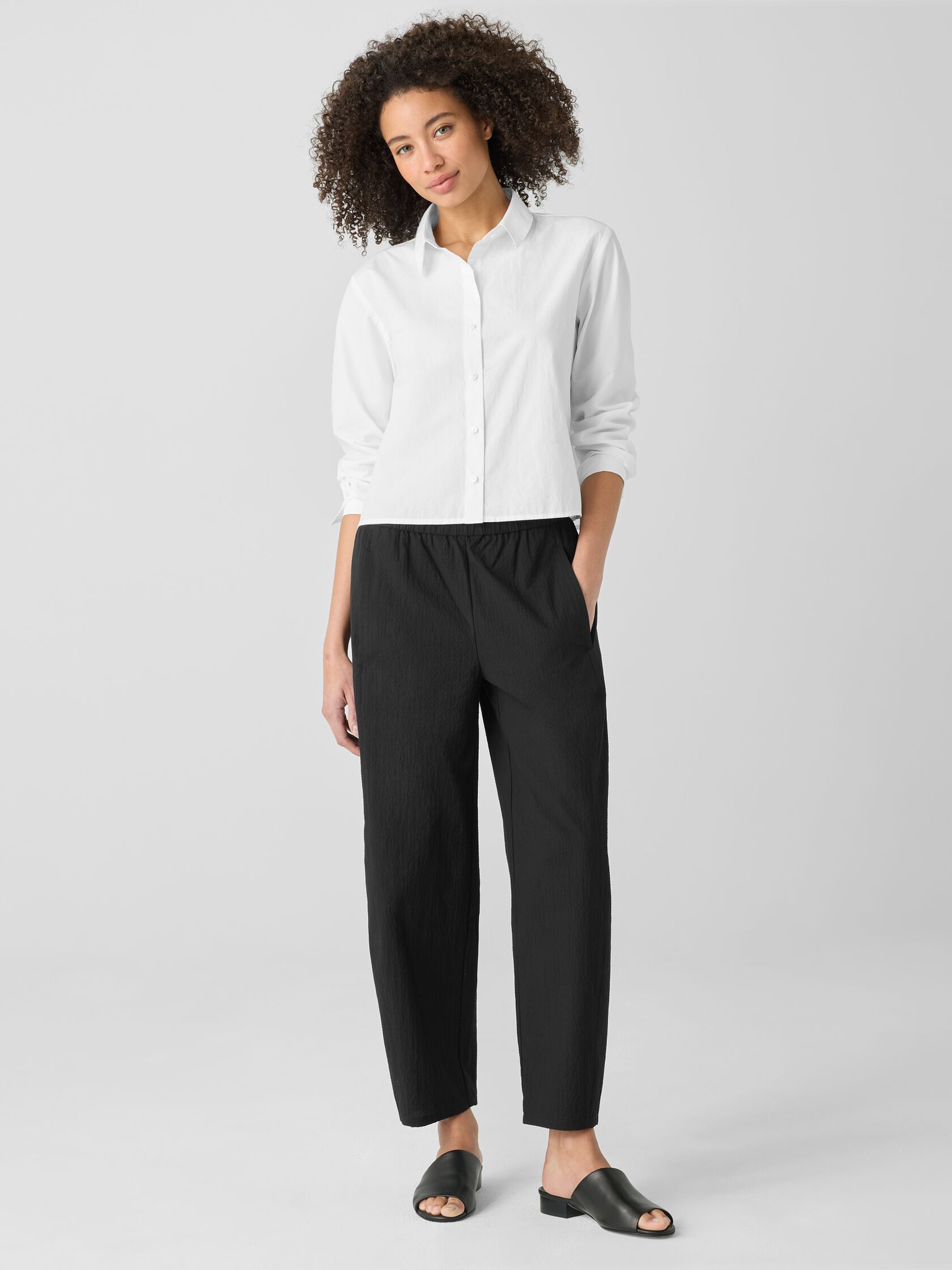 Organic Cotton Pucker Lantern Pant