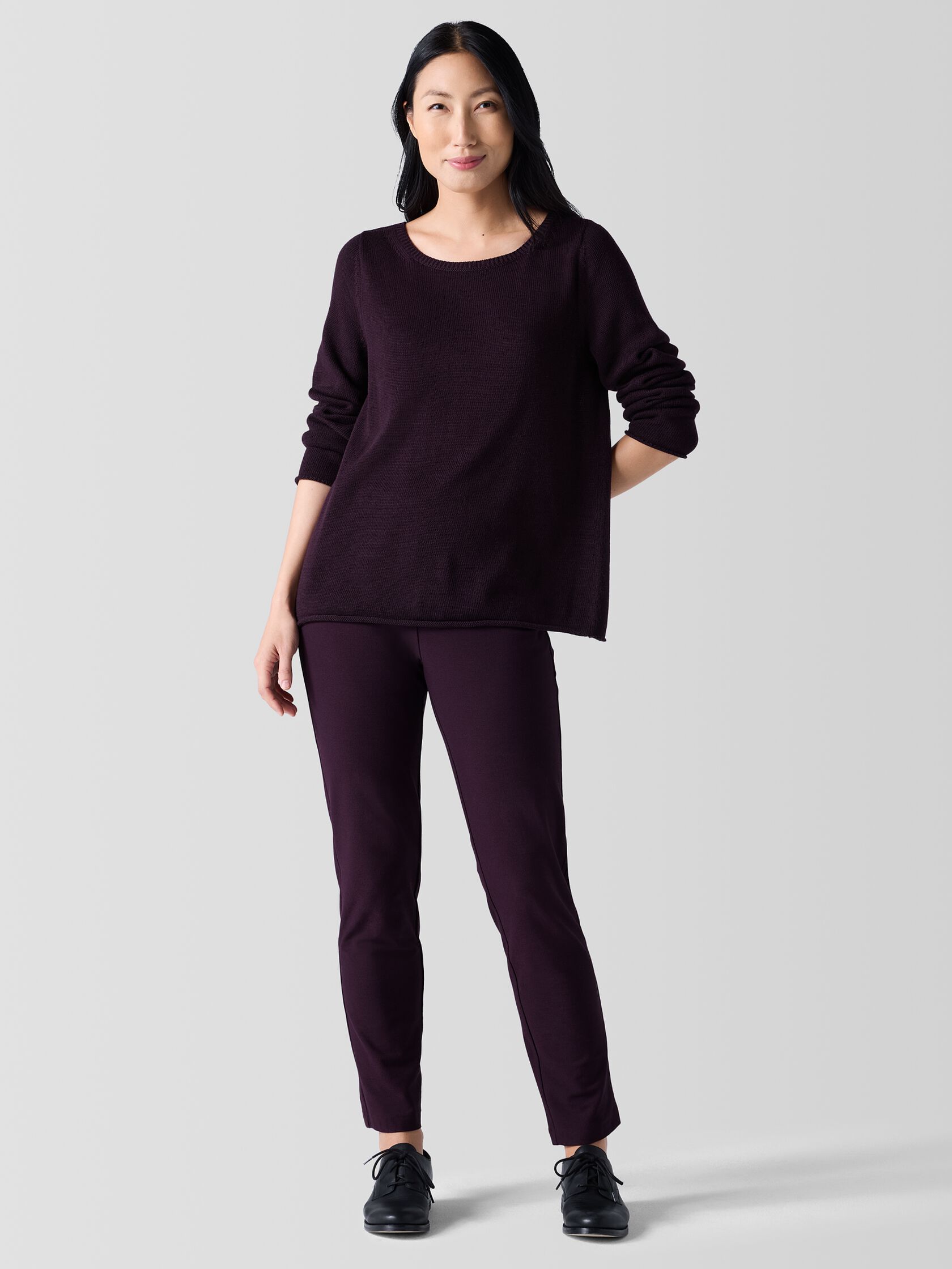 Peruvian Cotton Blend Bateau Neck Top