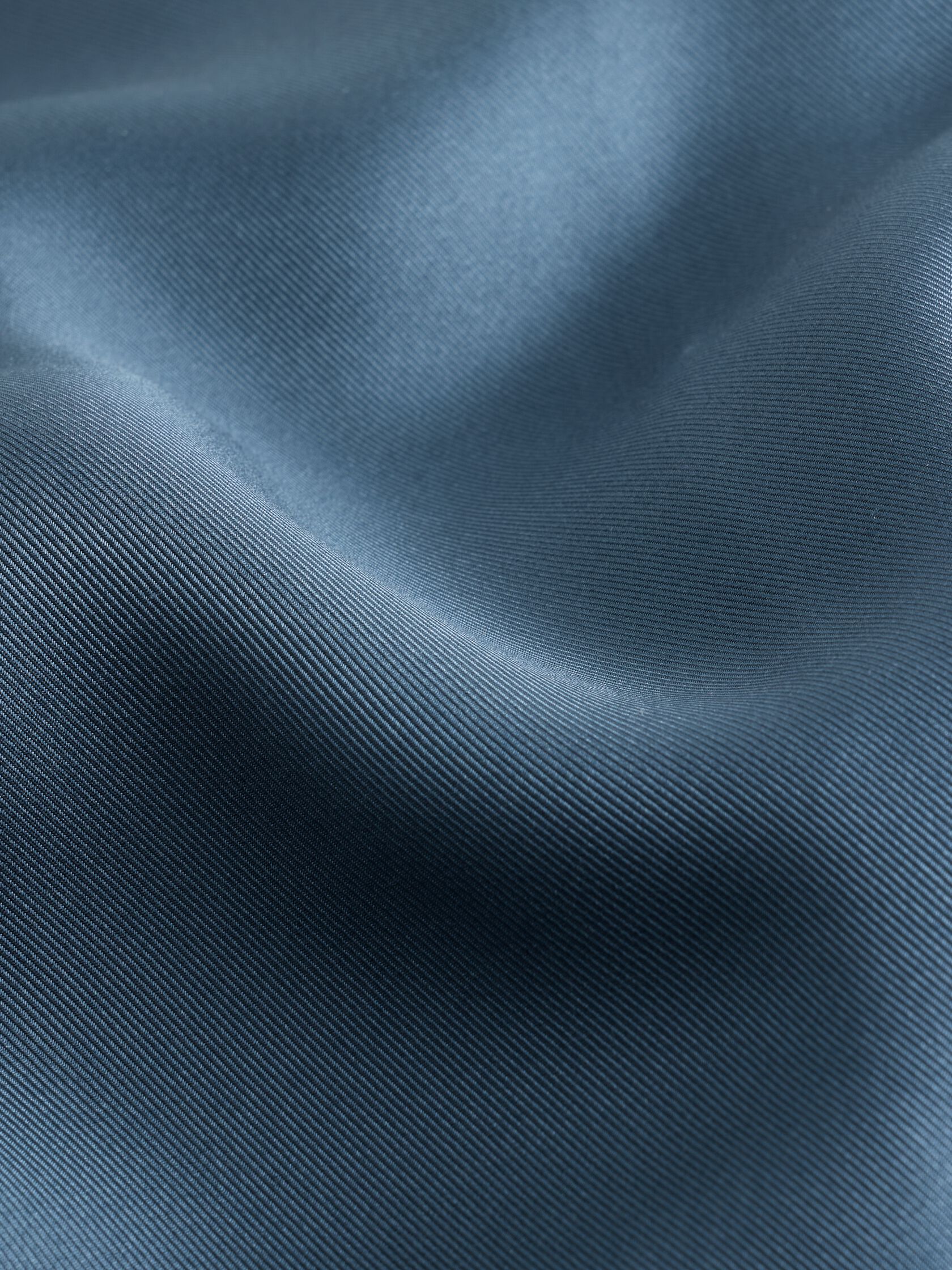 Silk Twill Band Collar Shirt
