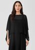 Sheer Silk Georgette Poncho