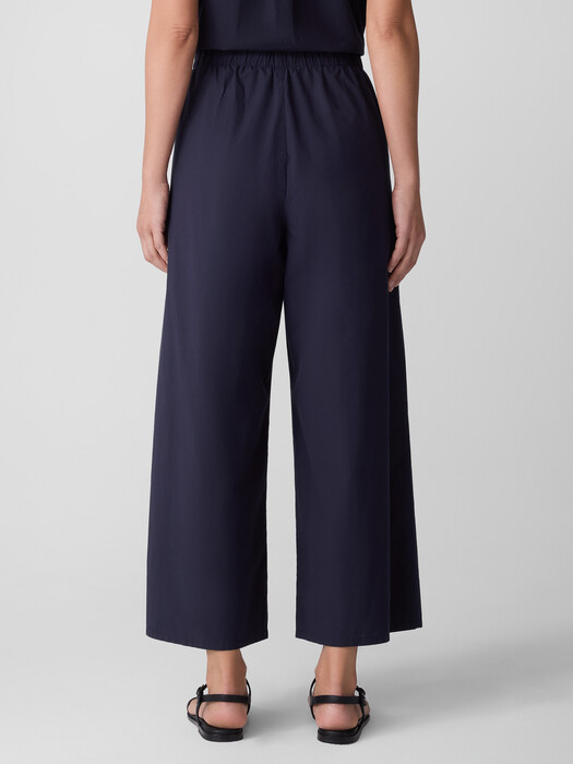 Washed Organic Cotton Poplin Wide-Leg Pant