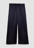 Textured Satin Wide-Leg Pant