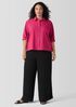Washed Organic Cotton Poplin Classic Collar Short Shirt
