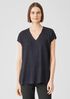 Organic Linen Delave Rib V-Neck Top