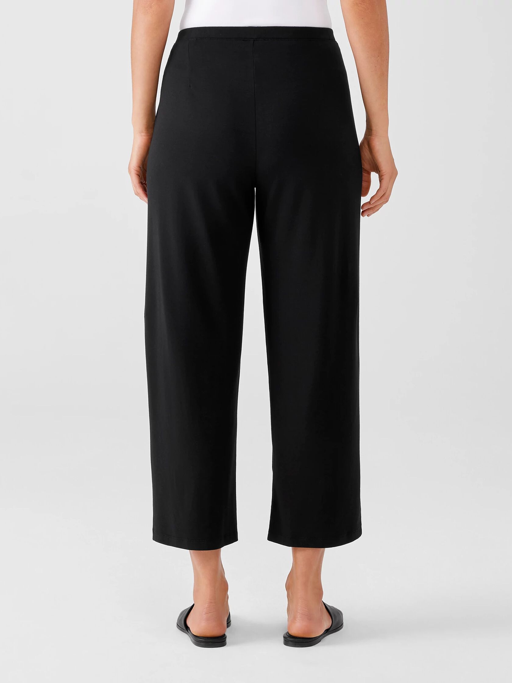 Stretch Jersey Knit Straight Pant | EILEEN FISHER